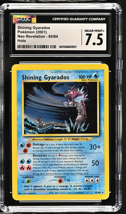CGC 7.5 Shining Gyarados Neo Revelation 65/64