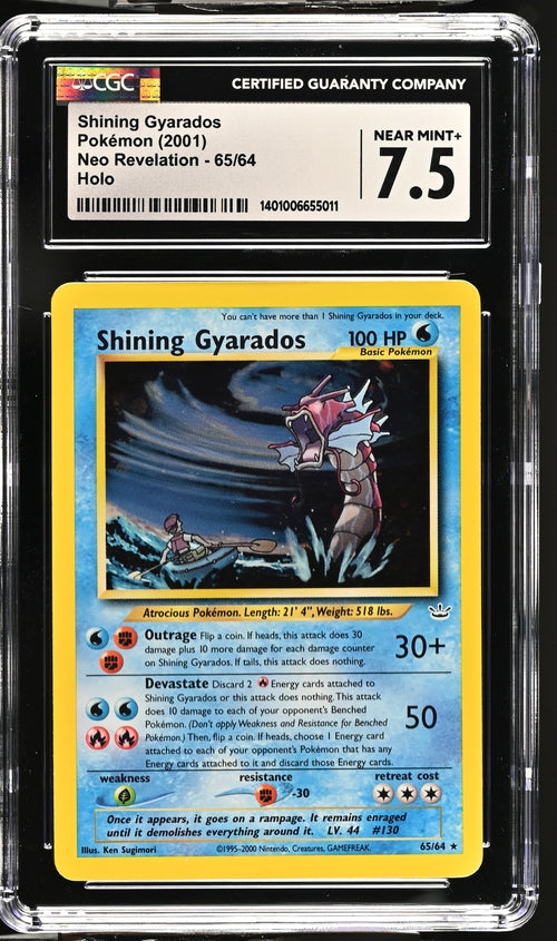 CGC 7.5 Shining Gyarados Neo Revelation 65/64