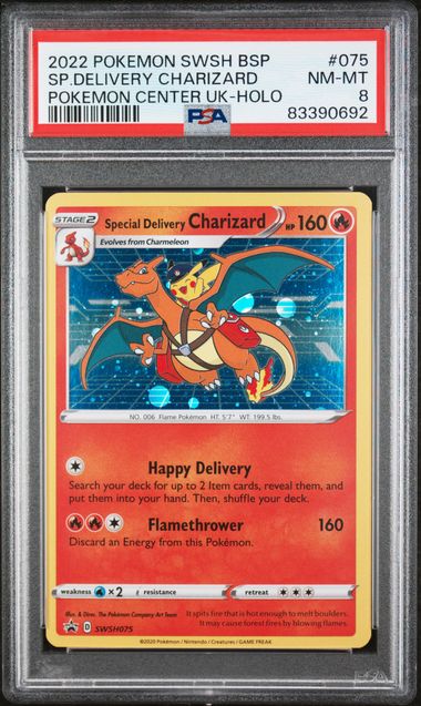 PSA 8 Special Delivery Charizard Black Star Promo SWSH075