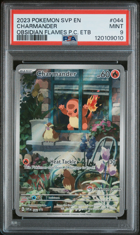 PSA 9 Charmander Obsidian Flames Pokemon Center Exclusive 044