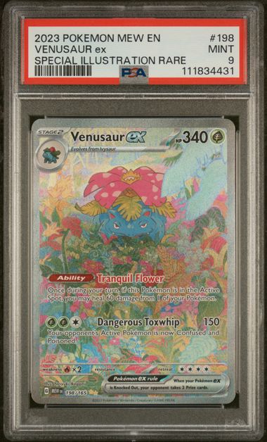 PSA 9 Venusaur ex 151 198/165