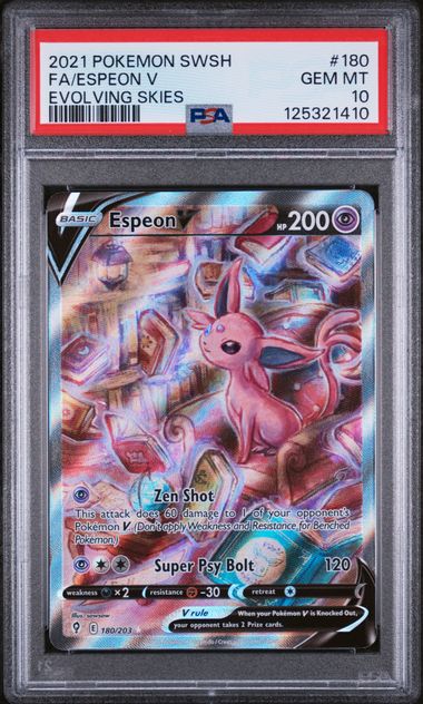 PSA 10 Espeon V Evolving Skies 180/203