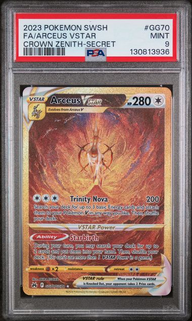 PSA 9 Arceus VSTAR Crown Zenith GG70/GG70
