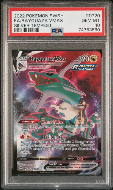 PSA 10 Rayquaza VMAX Silver Tempest TG20/TG30