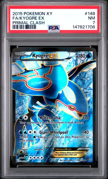 PSA 7 Kyogre ex Primal Clash 148/260