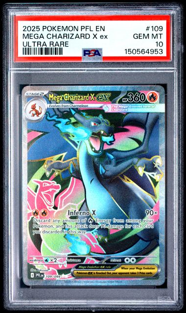PSA 10 Mega Charizard X ex Phantasmal Flames 109/094