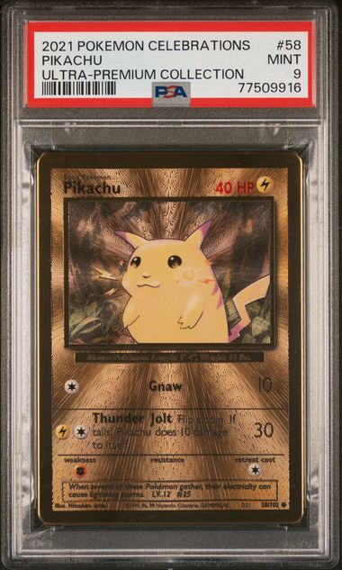 PSA 9 Pikachu Celebrations UPC 58/102