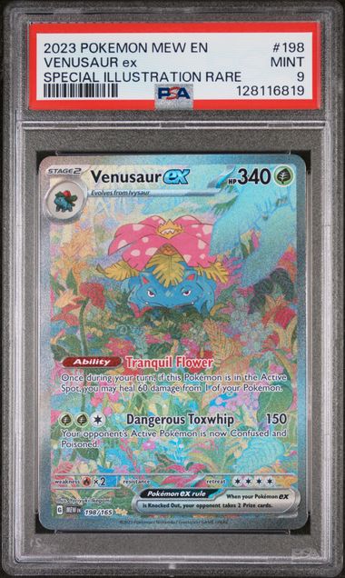 PSA 9 Venusaur ex 151 198/165