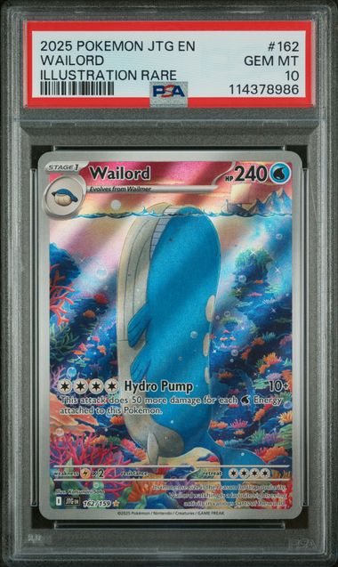 PSA 10 Wailord Journey Together 162/159