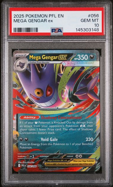 PSA 10 Mega Gengar ex Phantasmal Flames 056/094
