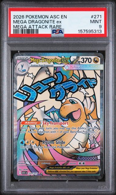 PSA 9 Mega Dragonite ex Ascended Heroes 271/217