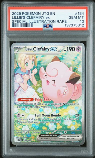 PSA 10 Lillie's Clefairy ex Journey Together 184/159