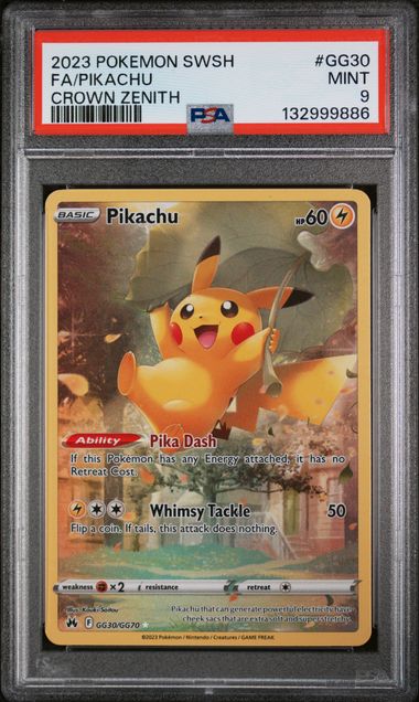 PSA 9 Pikachu Crown Zenith GG30/GG70