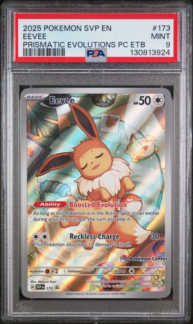 PSA 9 Eevee Prismatic Evolutions Pokemon Center Promo 173