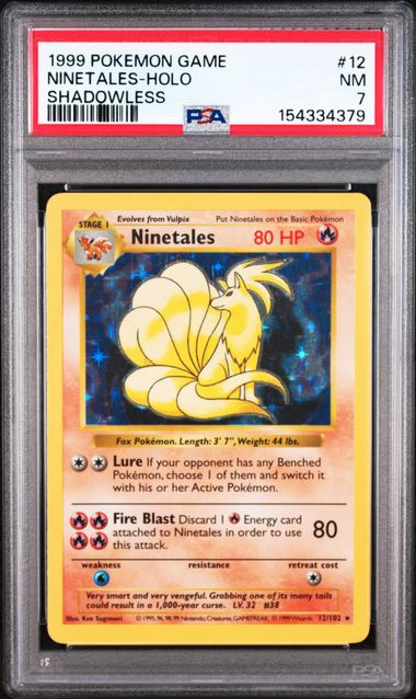 PSA 7 Ninetales Shadowless Base Set 12/102