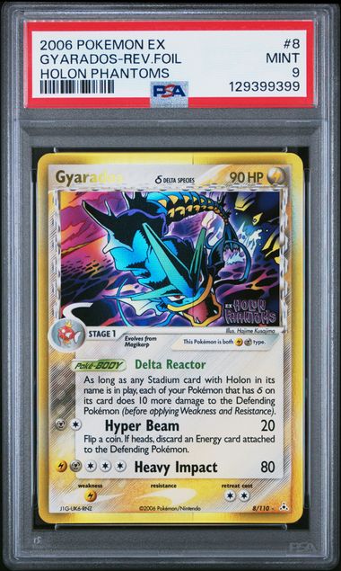 PSA 9 Gyarados Holon Phantoms 8/110