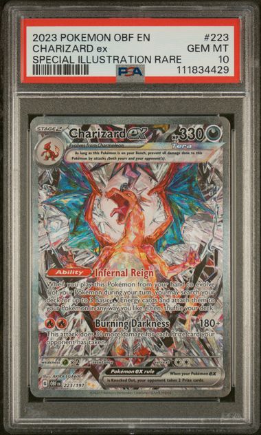 PSA 10 Charizard ex Obsidian Flames 223/197