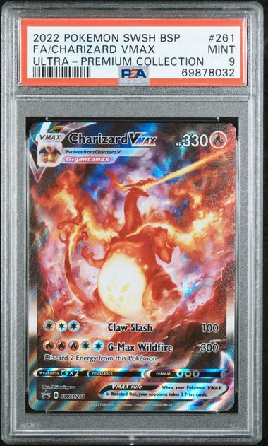 PSA 9 Charizard VMAX Black Star Promo SWSH261