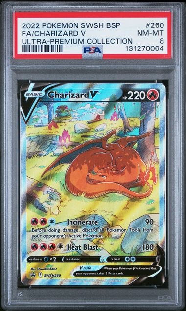 PSA 8 Charizard V Black Star Promo SWSH260