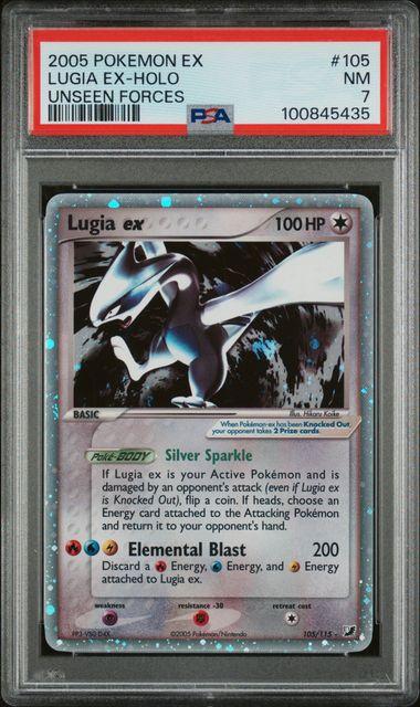 PSA 7 Lugia ex Unseen Forces 105/115