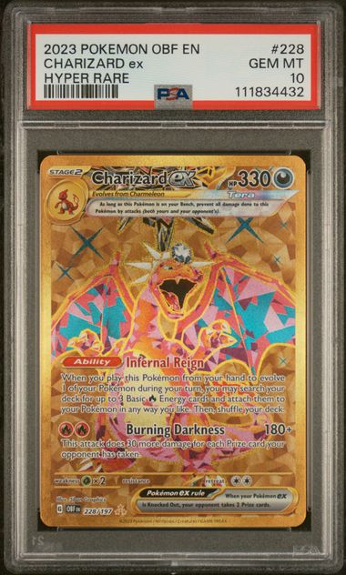 PSA 10 Charizard ex Obsidian Flames 228/197
