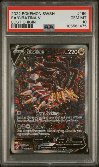 PSA 10 Giratina V Lost Origin 186/196