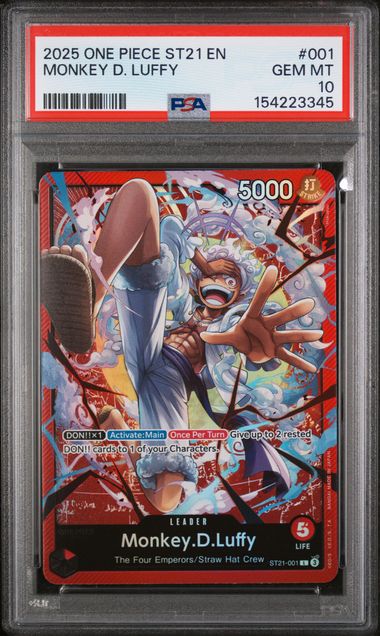 PSA 10 Monkey D. Luffy ST21 001