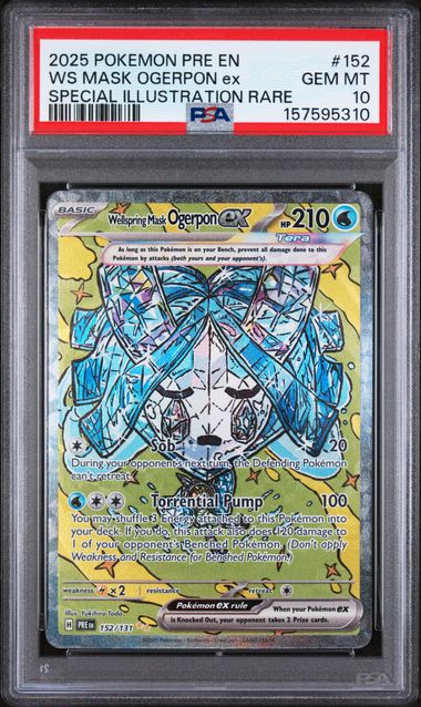 PSA 10 Wellspring Mask Ogerpon ex Prismatic Evolutions 152/131