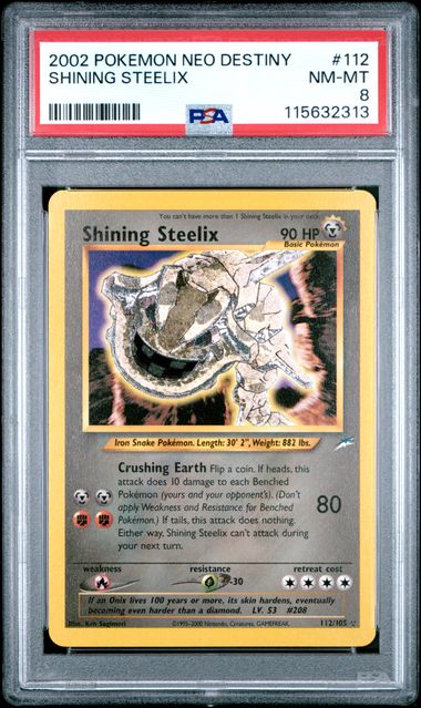PSA 8 Shining Steelix Neo Destiny 112/105