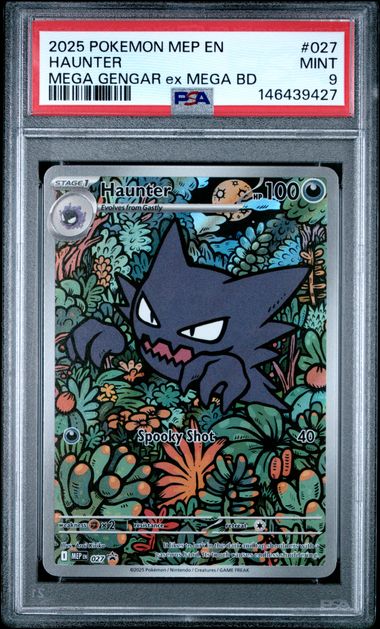PSA 9 Haunter Black Star Promo 027
