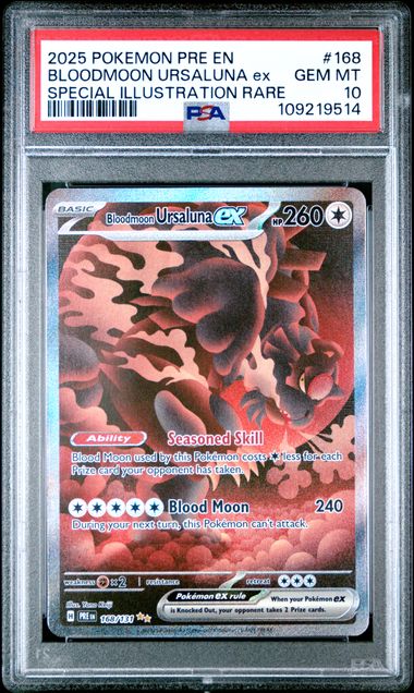 PSA 10 Bloodmoon Ursaluna ex Primatic Evolution 168/131
