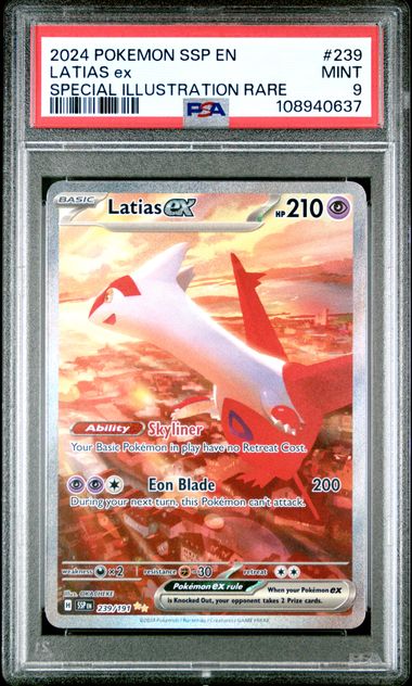PSA 9 Latias ex Surging Sparks 239/191