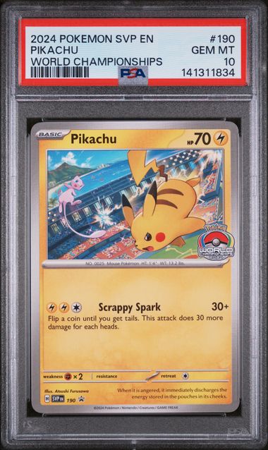 PSA 10 Pikachu World Championships Promo 190