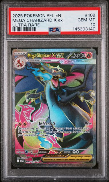 PSA 10 Mega Charizard X ex Phantasmal Flames 109/094