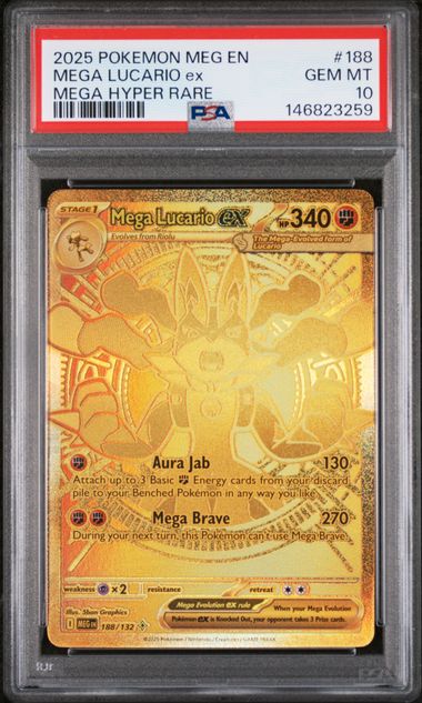 PSA 10 Mega Lucario ex Mega Evolution 188/132