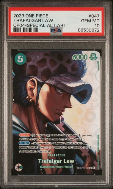 PSA 10 Trafalgar Law OP04 047