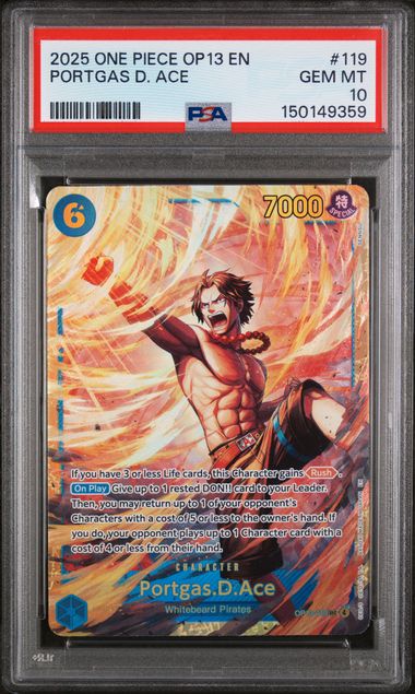 PSA 10 Portgas D. Ace OP13 119