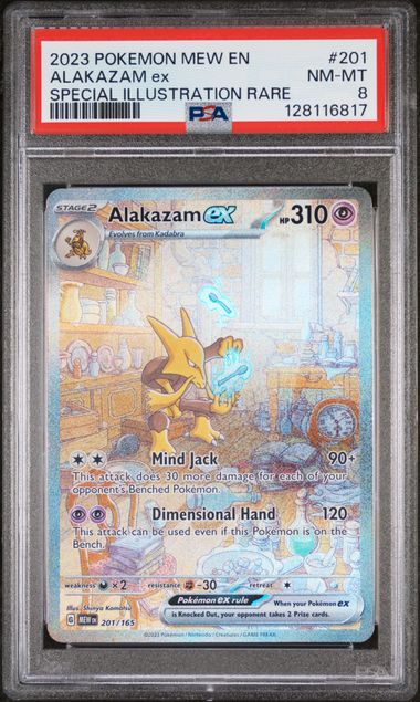 PSA 8 Alakazam ex 151 201/165