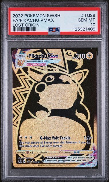 PSA 10 Pikachu VMAX Lost Origin TG20/TG30