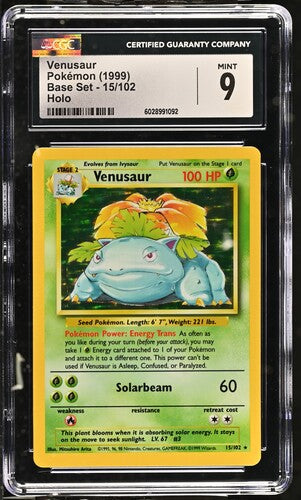 CGC 9 Venusaur Base Set 15/102
