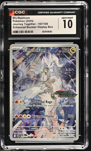 CGC 10 N's Reshiram Journey Together Stamped 167/159