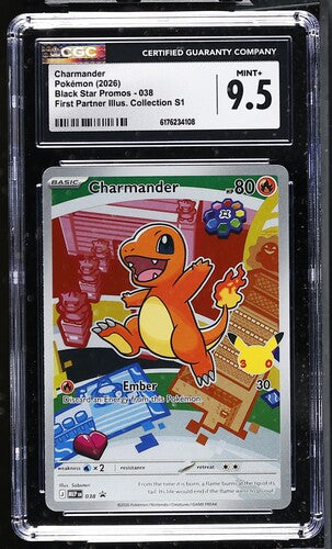 CGC 9.5 Charmander First Partner S1 Black Star Promo 038