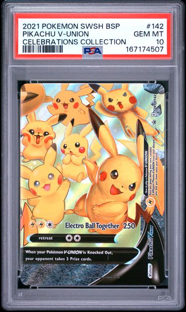 PSA 10 Pikachu V-Union Celebrations Black Star Promo SET OF 4
