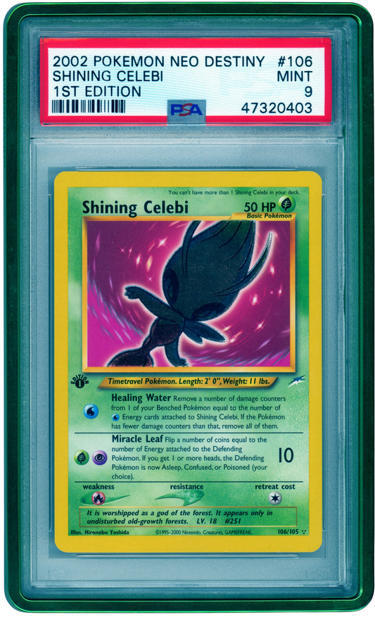 PSA 9 Shining Celebi 1st Edition Neo Destiny 106/105
