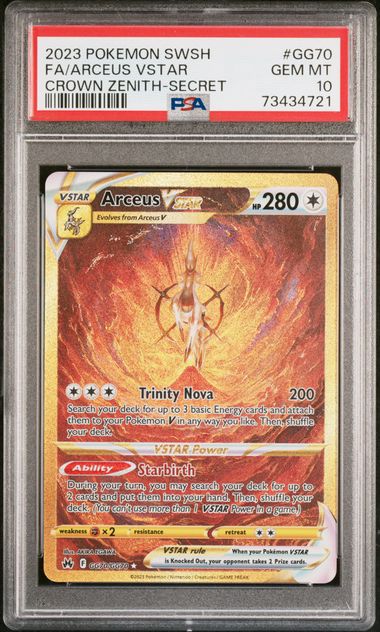 PSA 10 Arceus VSTAR Crown Zenith GG70/GG70