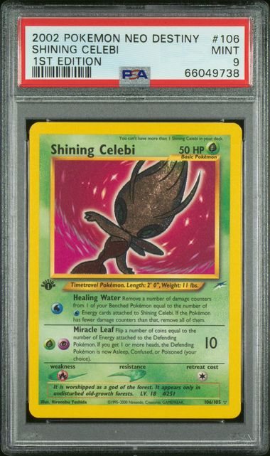 PSA 9 Shining Celebi 1st Edition Neo Destiny 106/105