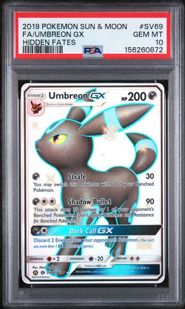 PSA 10 Umbreon GX Hidden Fates SV69/SV94