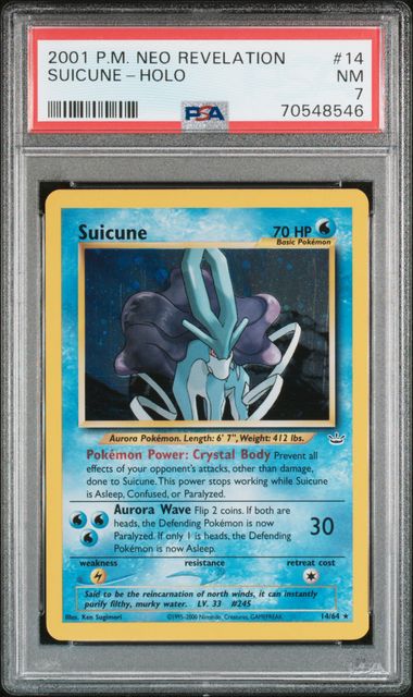 PSA 7 Suicune Neo Revelation 14/64