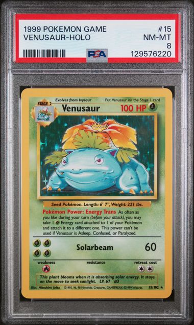 PSA 8 Venusaur Base 15/102