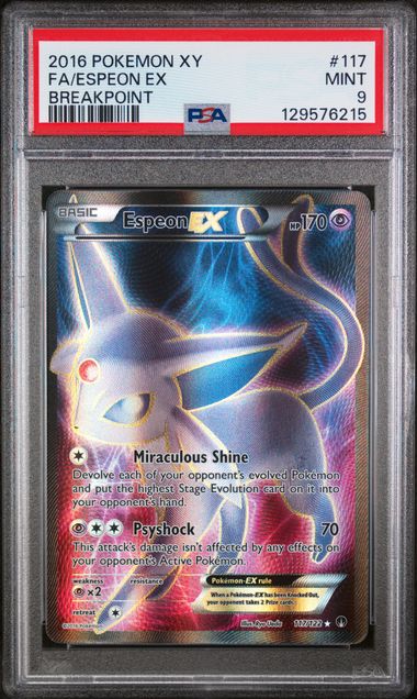 PSA 9 Espeon ex Breakpoint 117/122